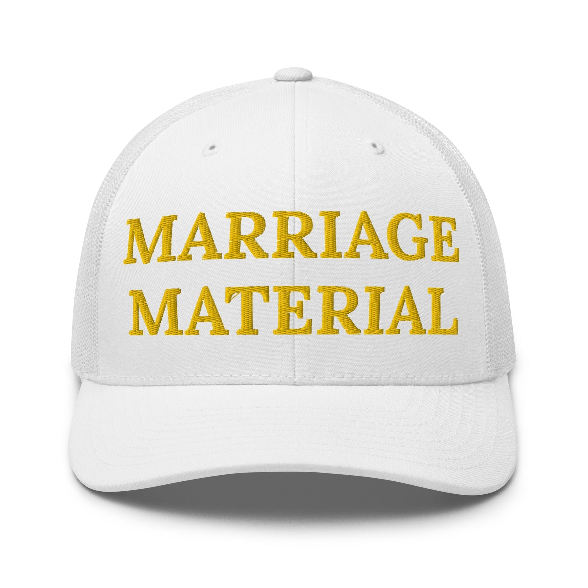 Marriage Material Embroidered Trucker Cap