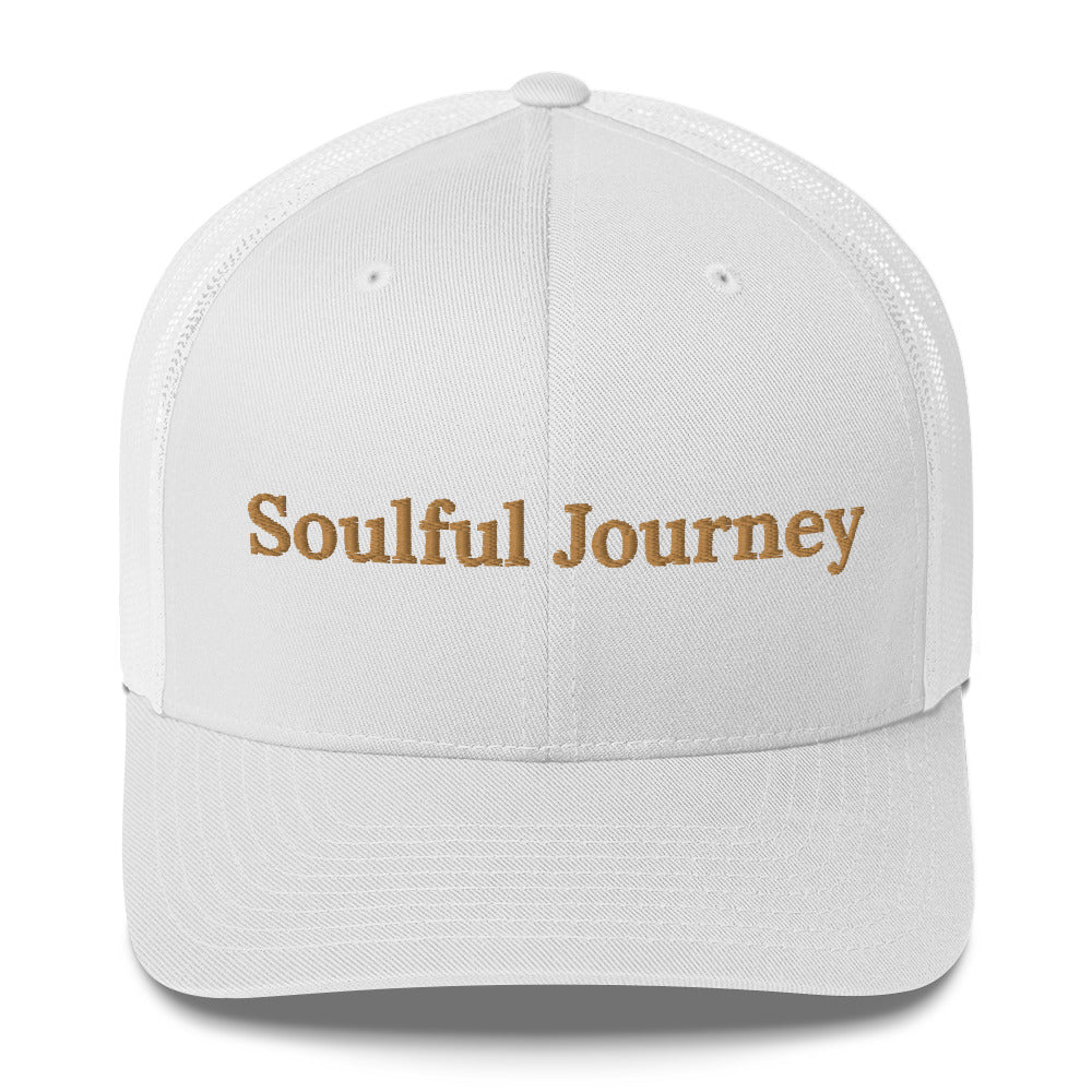 soulful journey embroidered trucker cap