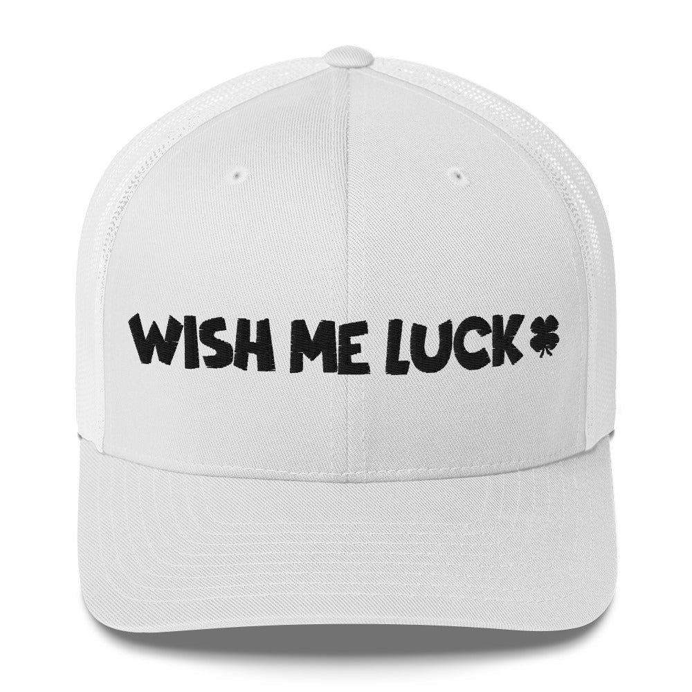 Wish Me Luck Clover Trucker Hat