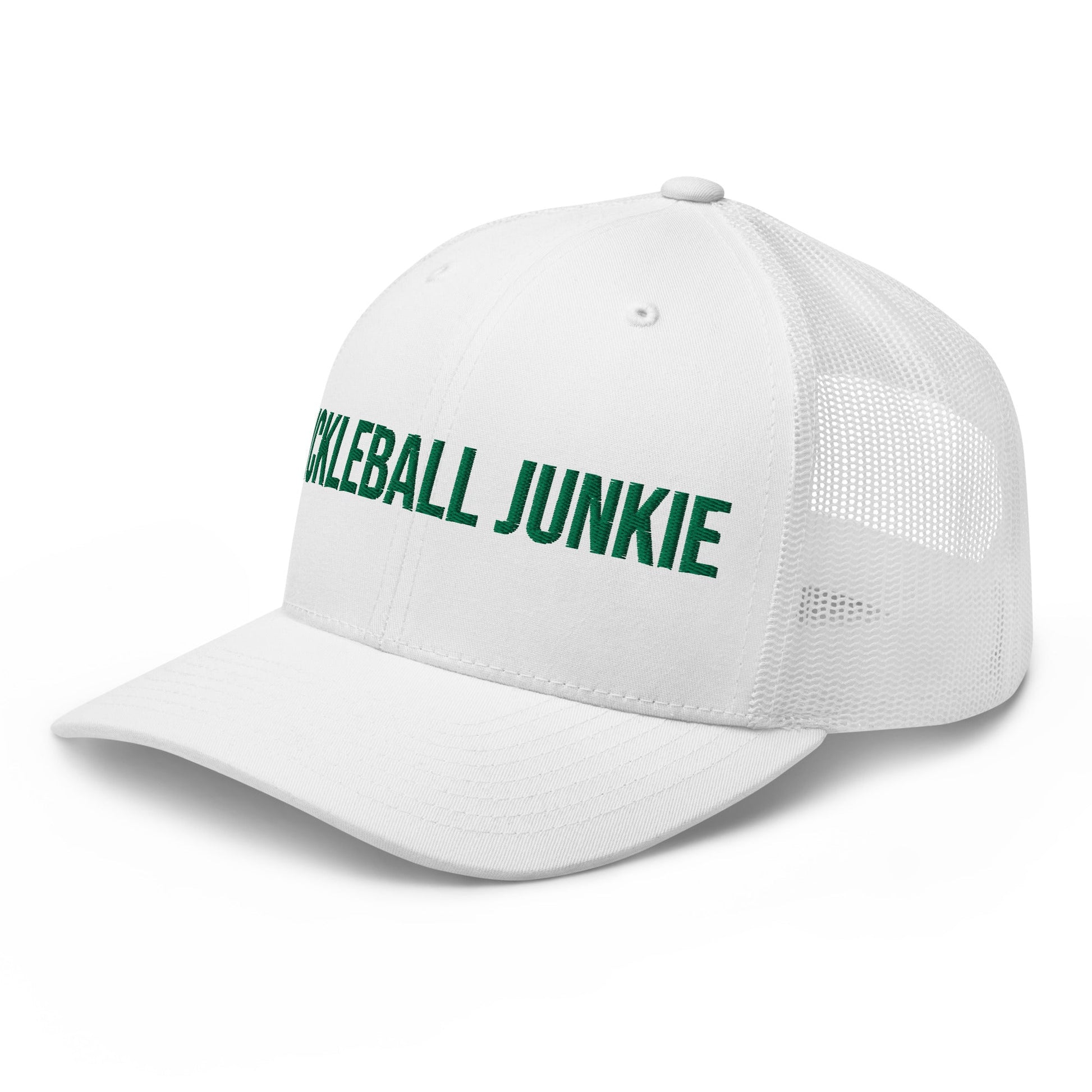 Pickleball Junkie Embroidered Trucker Cap