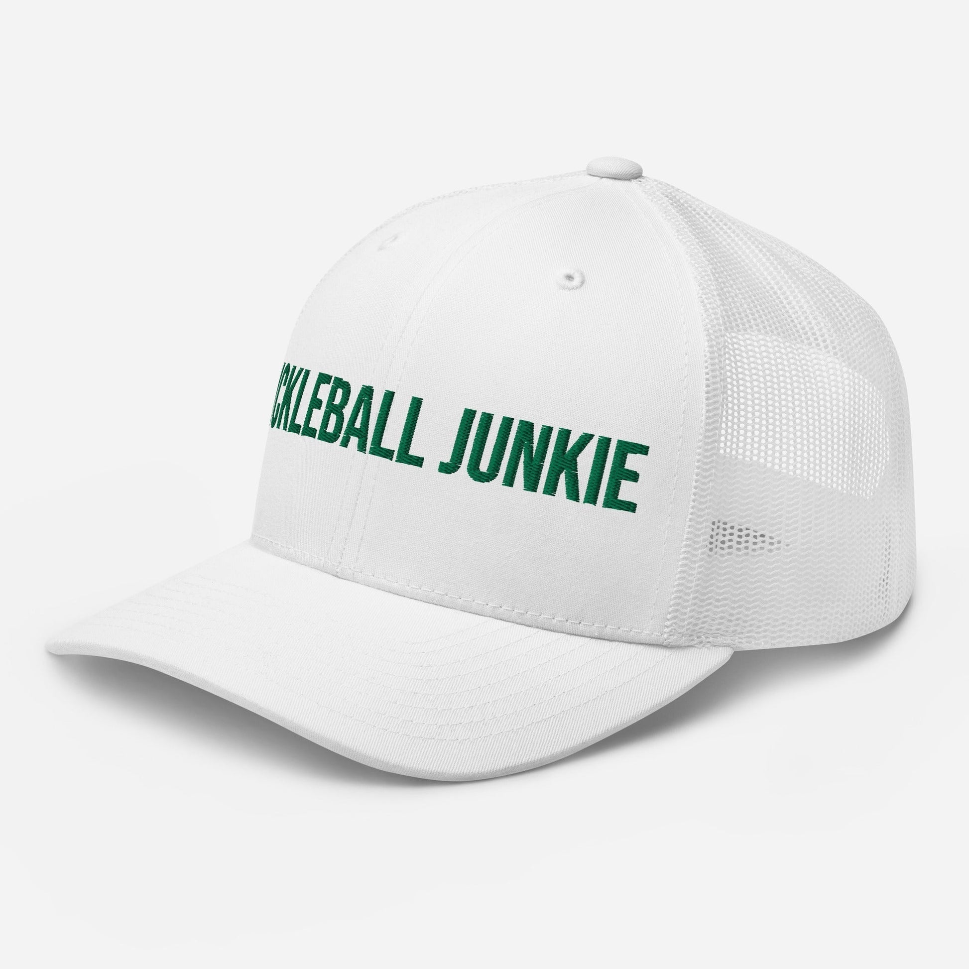 Pickleball Junkie Embroidered Trucker Cap