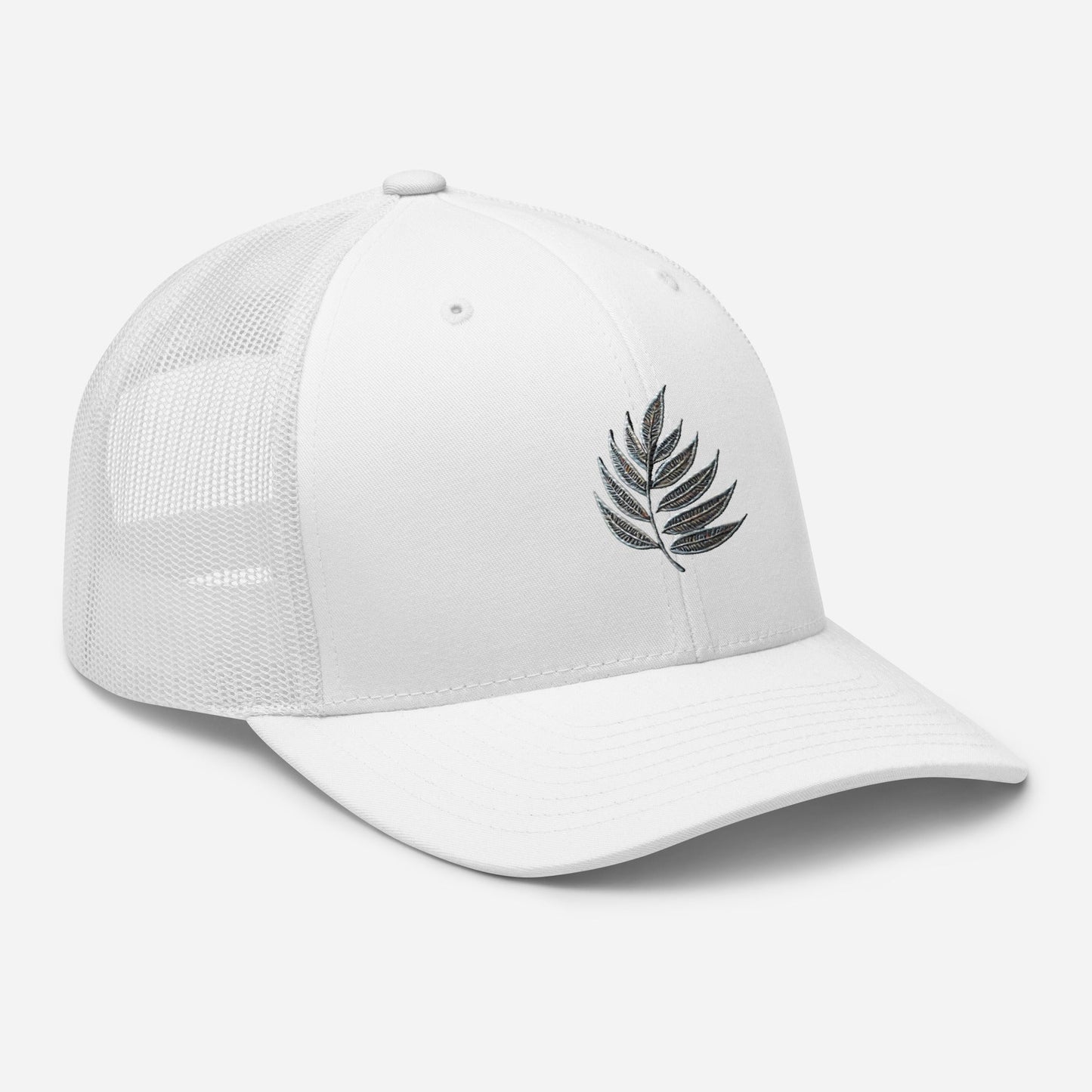 Nature Botanical Embroidered Leaf Trucker Cap: Comfortable & Classic Mesh Back Great Gift Idea