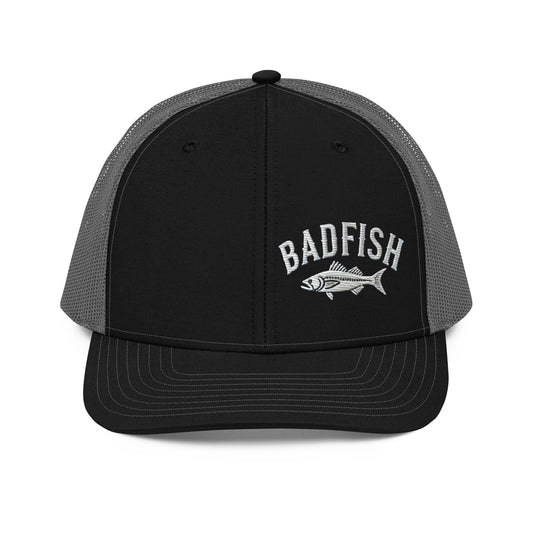 Badfish Embroidered Trucker Cap - Classic Structured Fit, Adjustable Snapback Fishing Hat