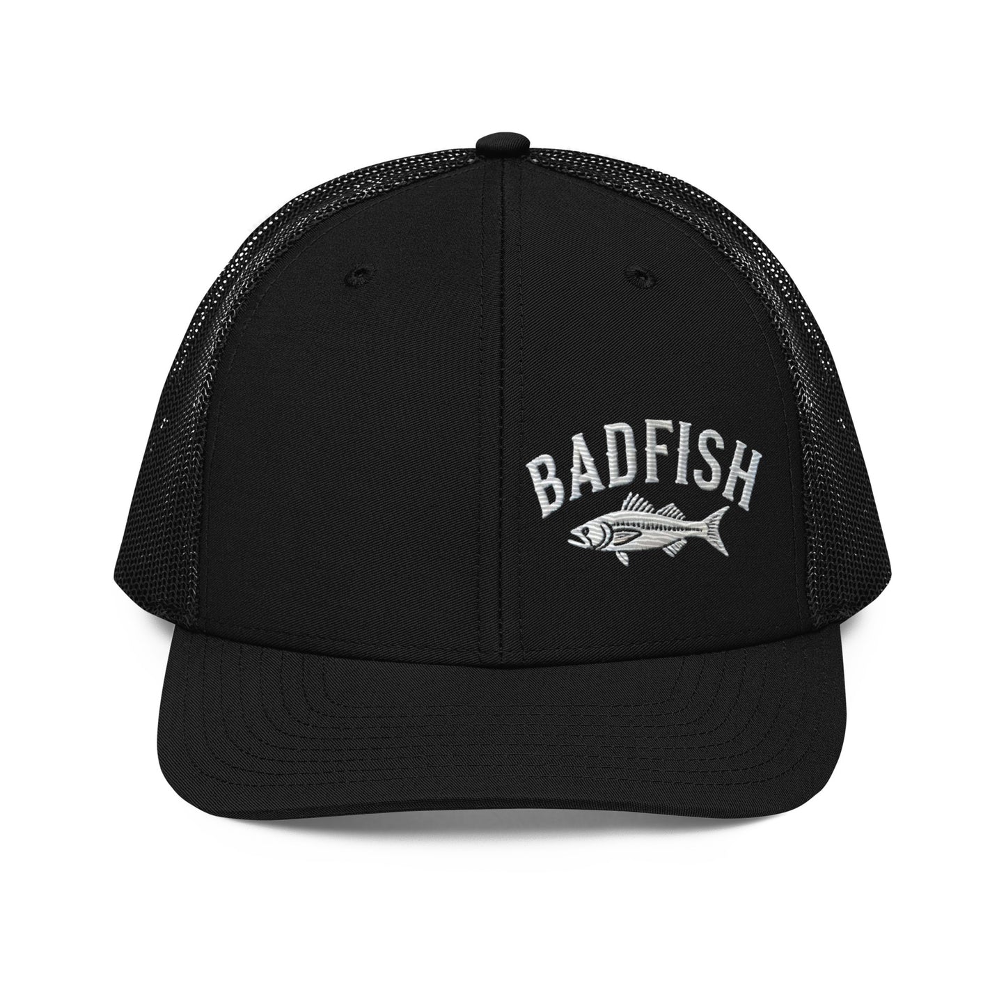 Badfish Embroidered Trucker Cap - Classic Structured Fit, Adjustable Snapback Fishing Hat