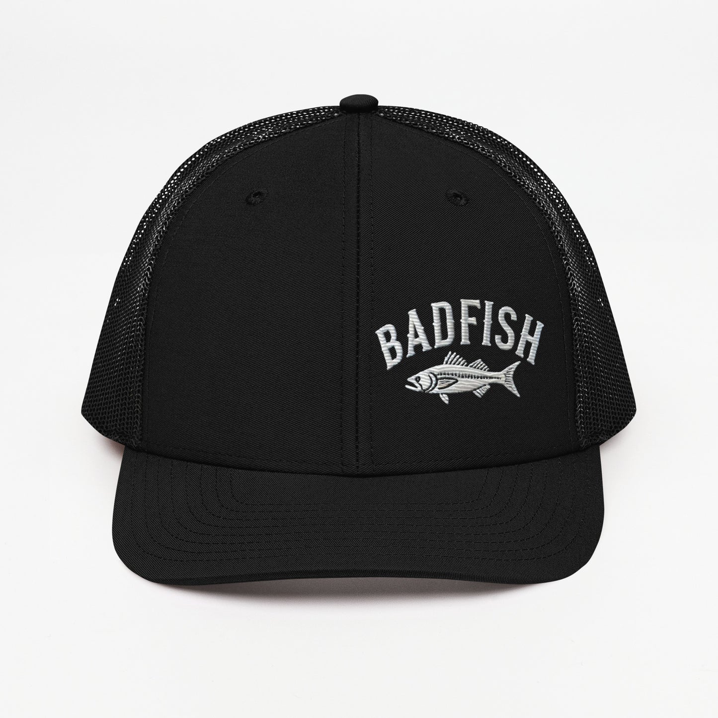 Badfish Embroidered Trucker Cap - Classic Structured Fit, Adjustable Snapback Fishing Hat