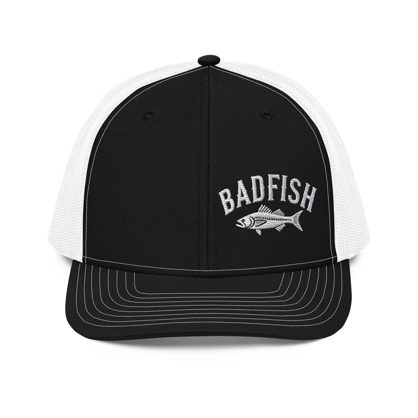 Badfish Embroidered Trucker Cap - Classic Structured Fit, Adjustable Snapback Fishing Hat