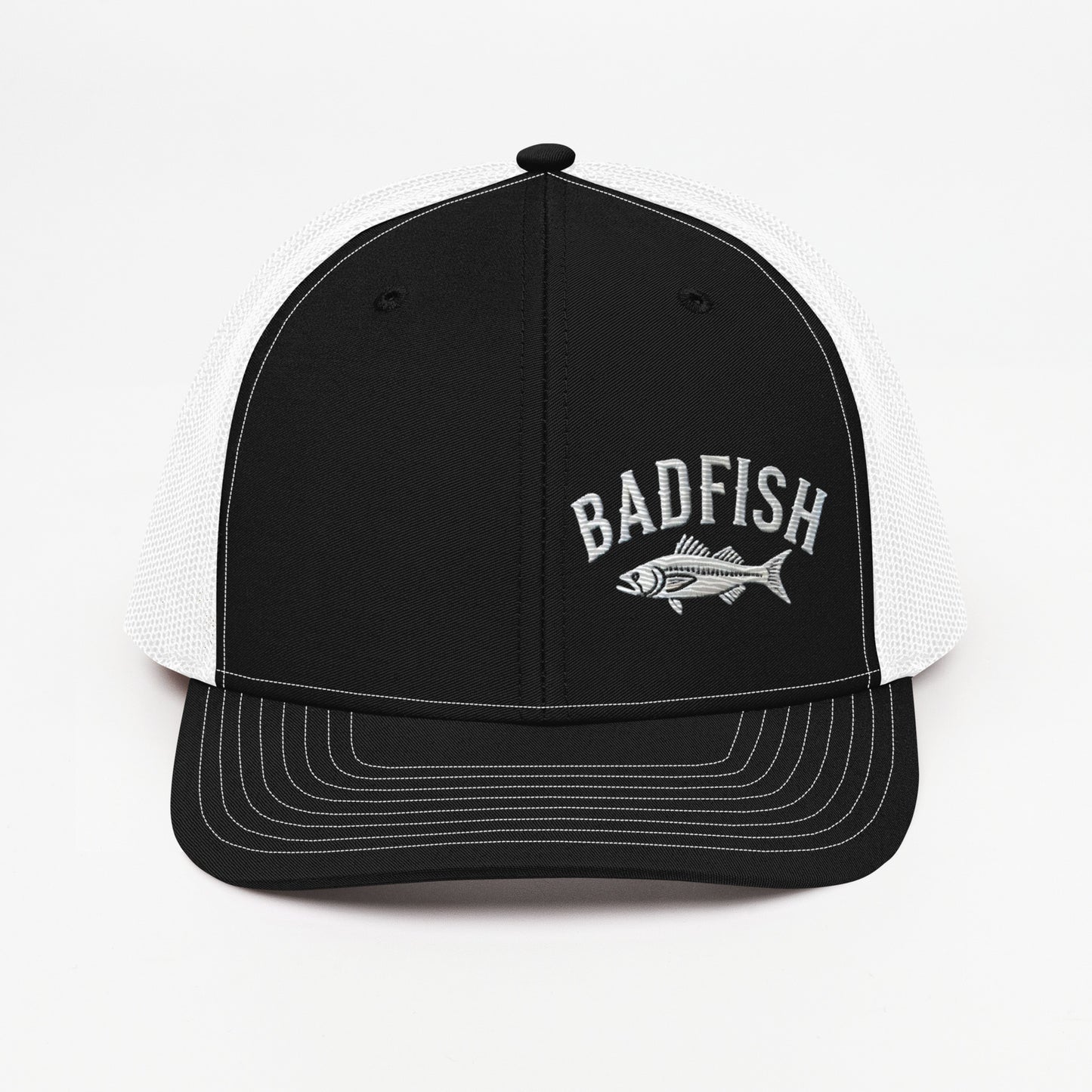 Badfish Embroidered Trucker Cap - Classic Structured Fit, Adjustable Snapback Fishing Hat