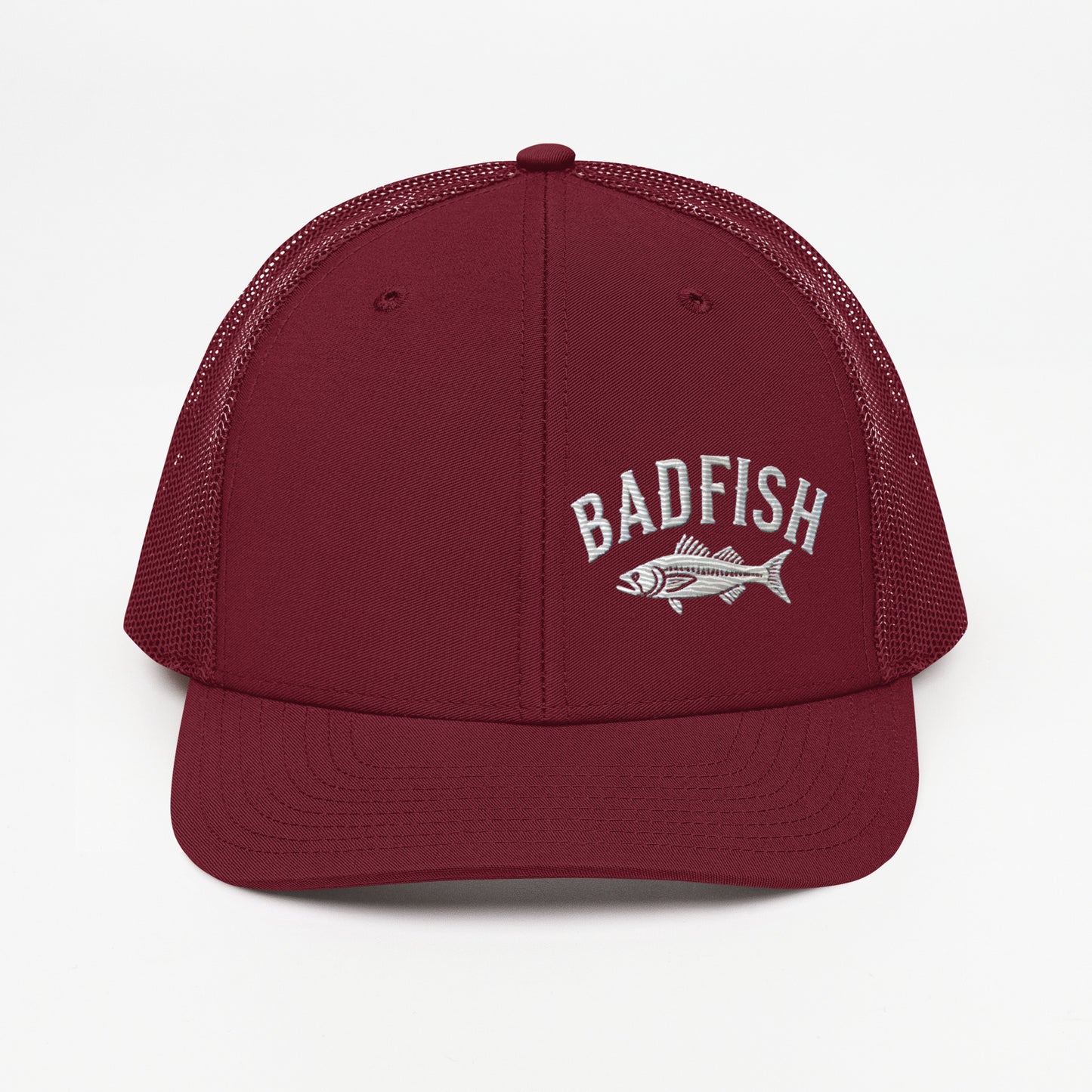 Badfish Embroidered Trucker Cap - Classic Structured Fit, Adjustable Snapback Fishing Hat