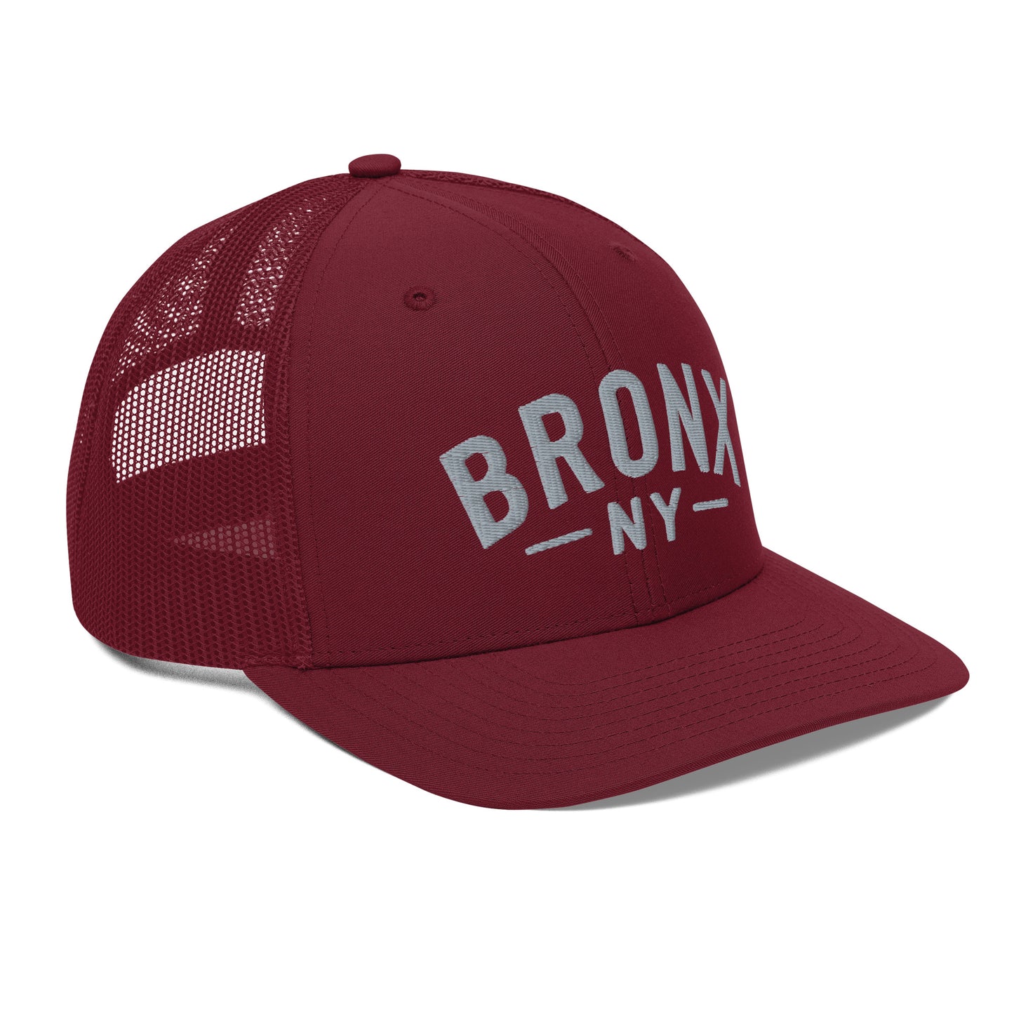 Embroidered 'Bronx NY' Trucker Hat  Adjustable Snapback, Mid-Profile