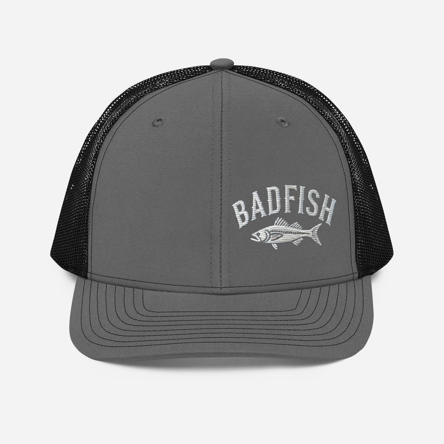 Badfish Embroidered Trucker Cap - Classic Structured Fit, Adjustable Snapback Fishing Hat