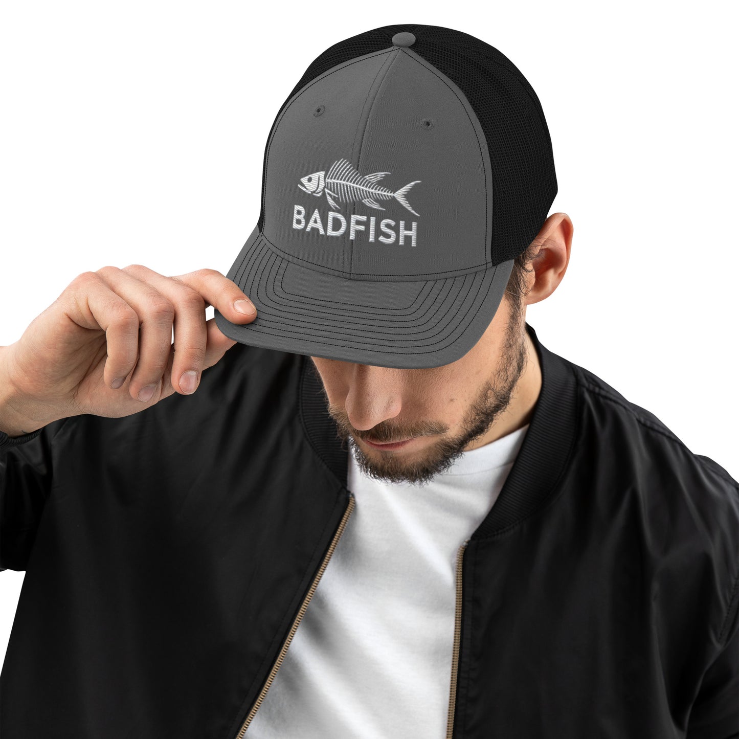 Badfish Embroidered Trucker Cap – Stylish & Comfortable Snapback Hat Fishing Hat