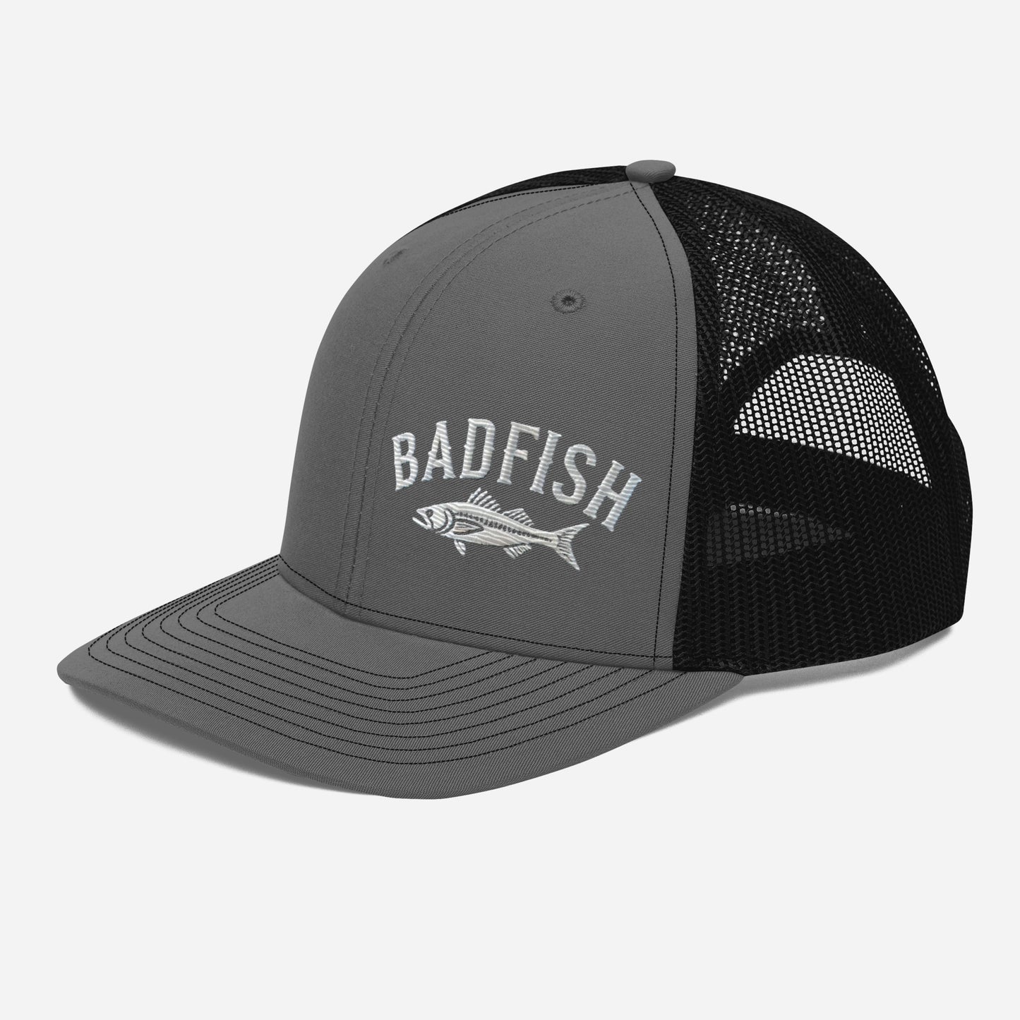 Badfish Embroidered Trucker Cap - Classic Structured Fit, Adjustable Snapback Fishing Hat