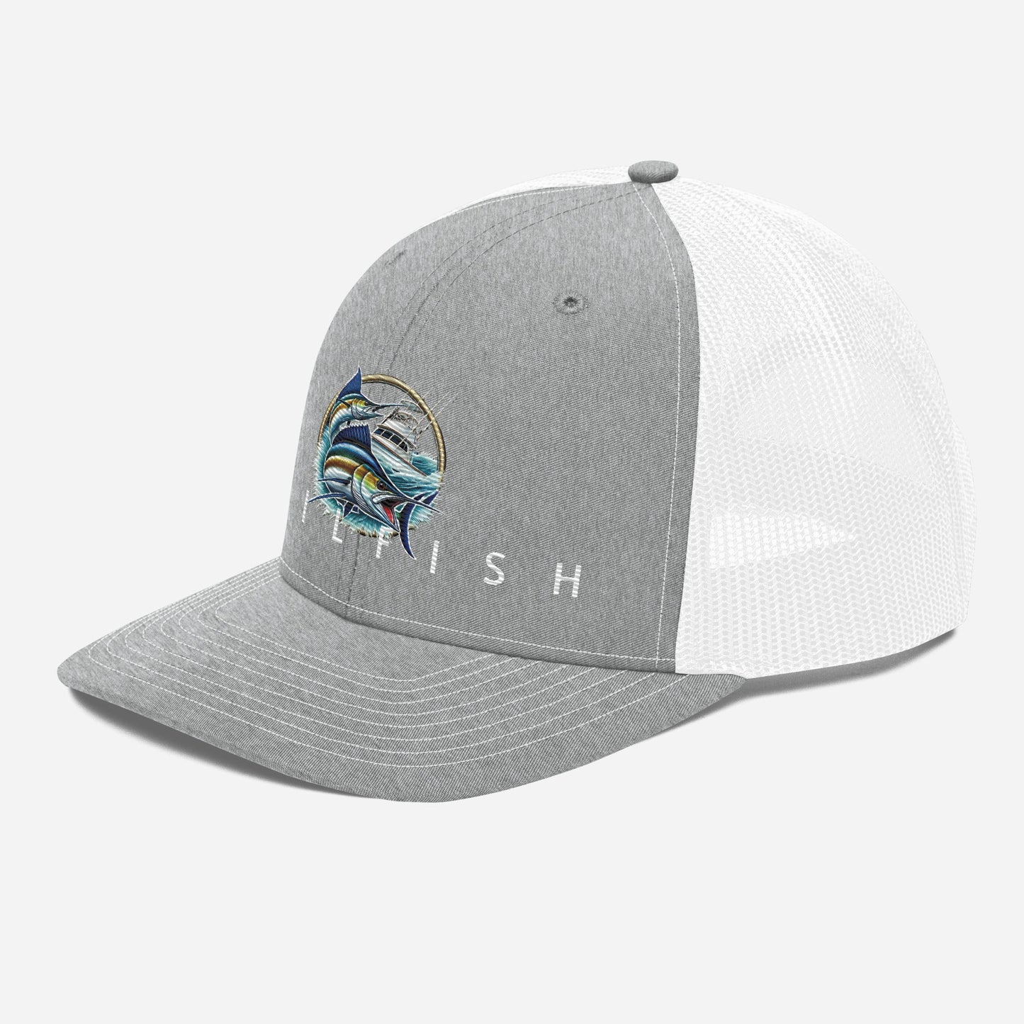 Sailfish Embroidered Offshore  Fishing Hat-Trucker Cap