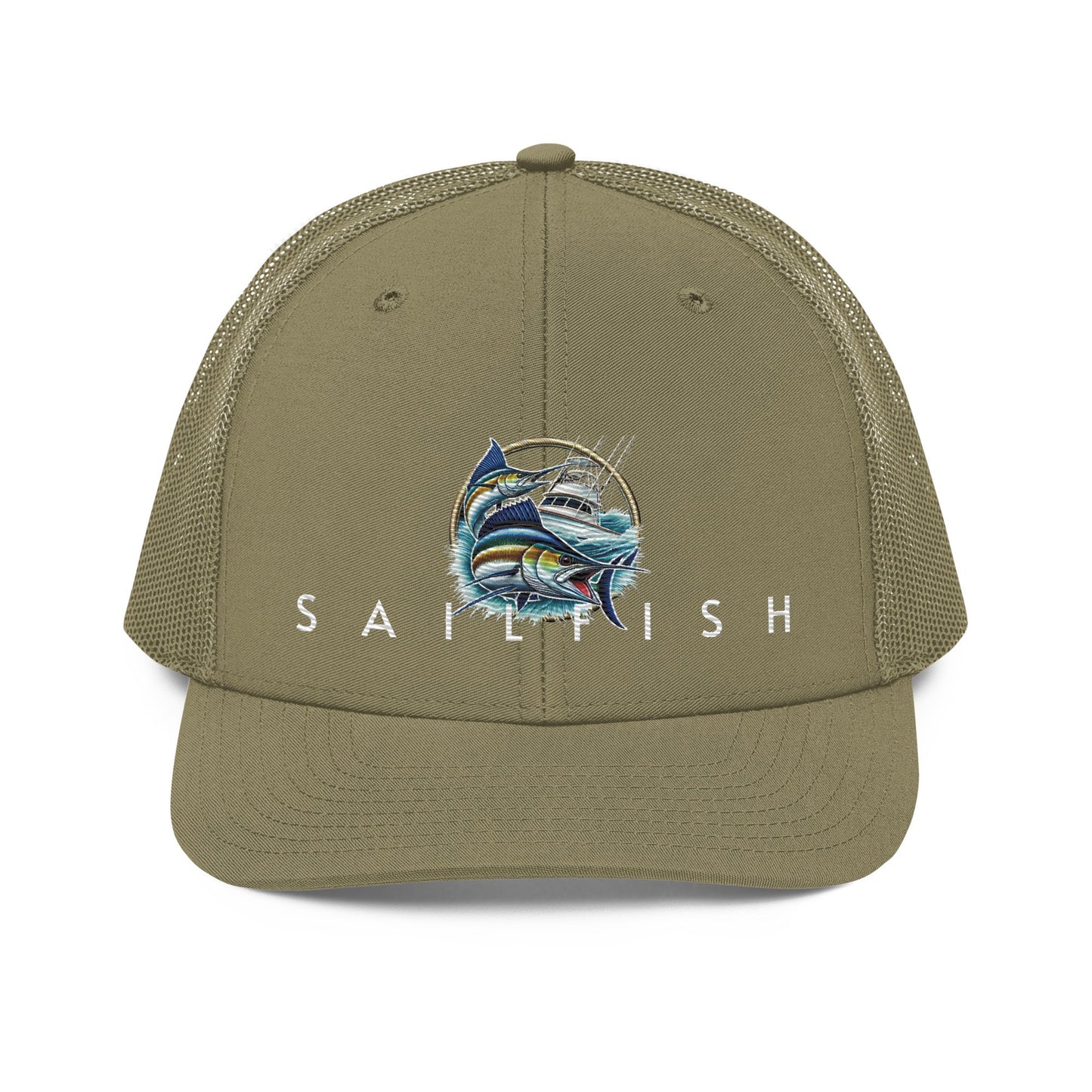 Sailfish Embroidered Offshore  Fishing Hat-Trucker Cap