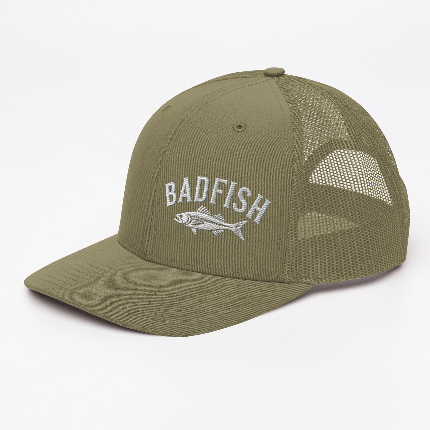 Badfish Embroidered Trucker Cap - Classic Structured Fit, Adjustable Snapback Fishing Hat