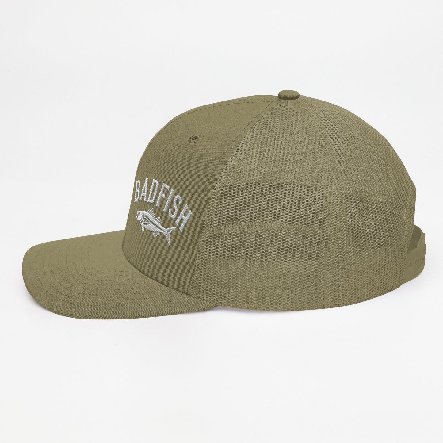 Badfish Embroidered Trucker Cap - Classic Structured Fit, Adjustable Snapback Fishing Hat