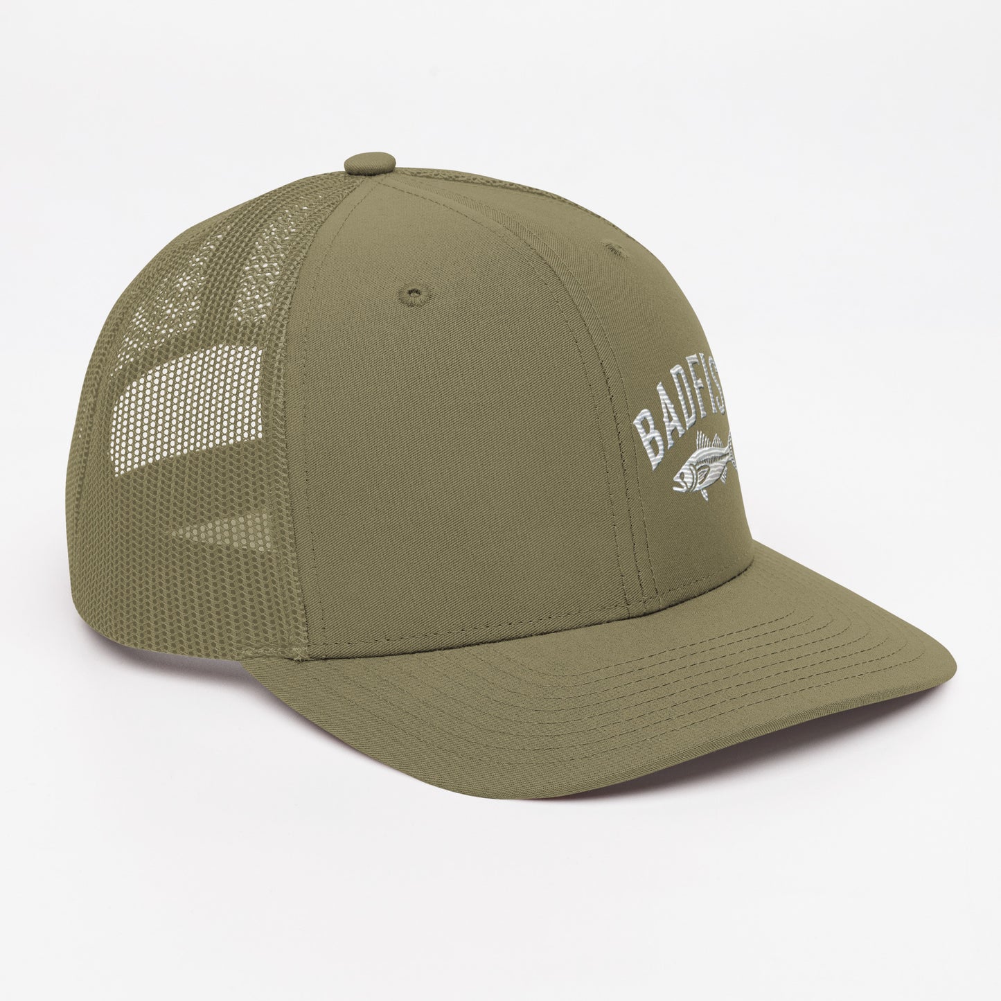 Badfish Embroidered Trucker Cap - Classic Structured Fit, Adjustable Snapback Fishing Hat