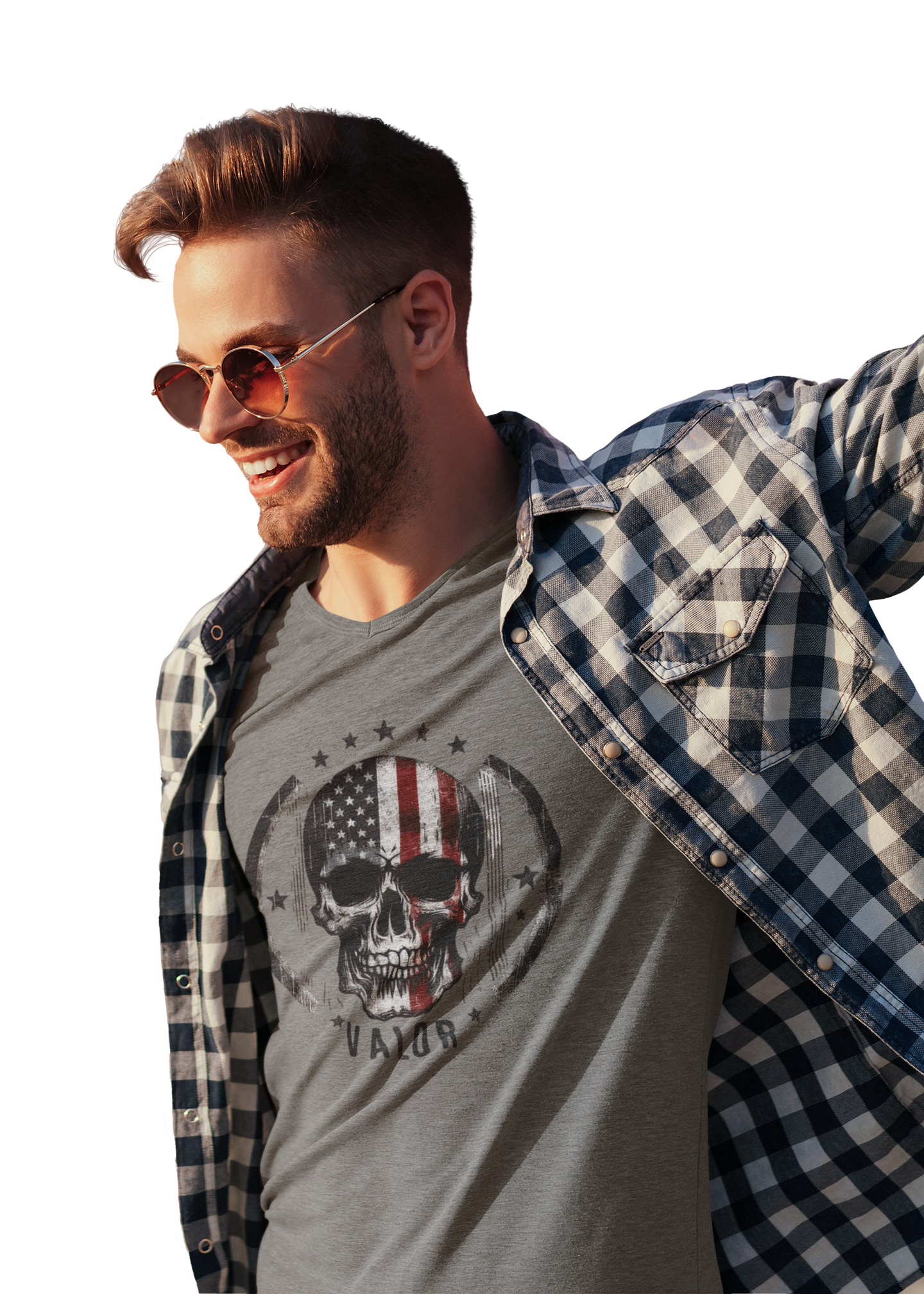 Valor Skull T-Shirt  Unleash Your Inner Warrior with Bold Style